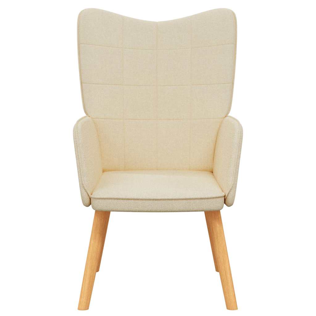 vidaXL Scaun de relaxare, crem, material textil