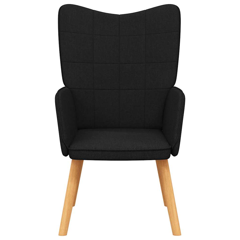 vidaXL Scaun de relaxare, negru, material textil vidaXL Scaun de relaxare, negru, material textil