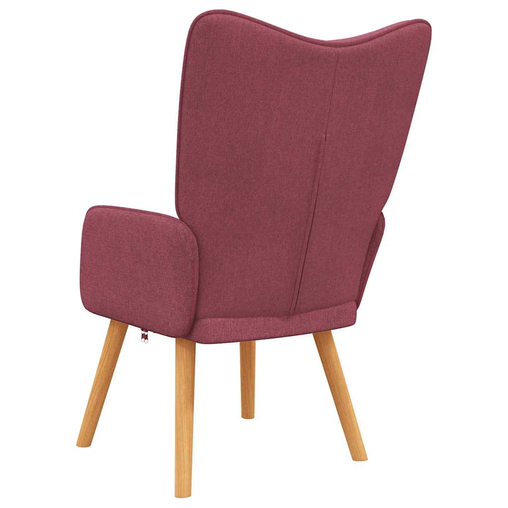 vidaXL Scaun de relaxare, roșu vin, material textil