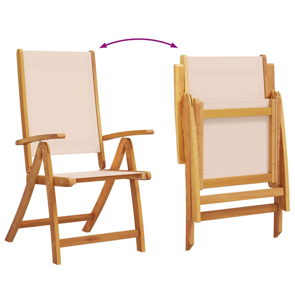 vidaXL Set mobilier de grădină, 9 piese, lemn masiv acacia/textilenă vidaXL Set mobilier de grădină, 9 piese, lemn masiv acacia/textilenă