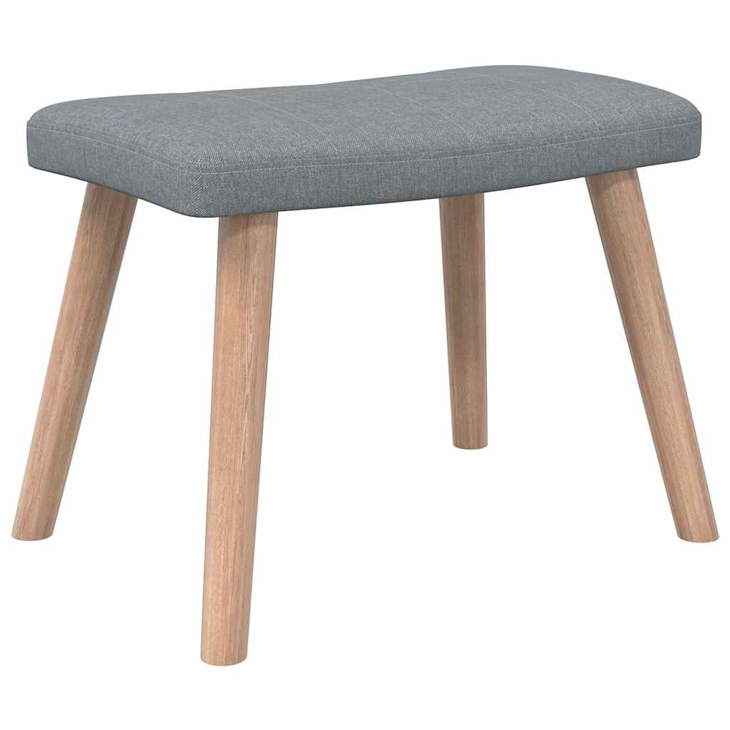 vidaXL Scaun de relaxare cu taburet, gri deschis, textil vidaXL Scaun de relaxare cu taburet, gri deschis, textil