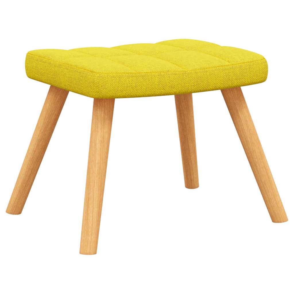 vidaXL Scaun relaxare cu taburet, galben muștar, textil vidaXL Scaun relaxare cu taburet, galben muștar, textil