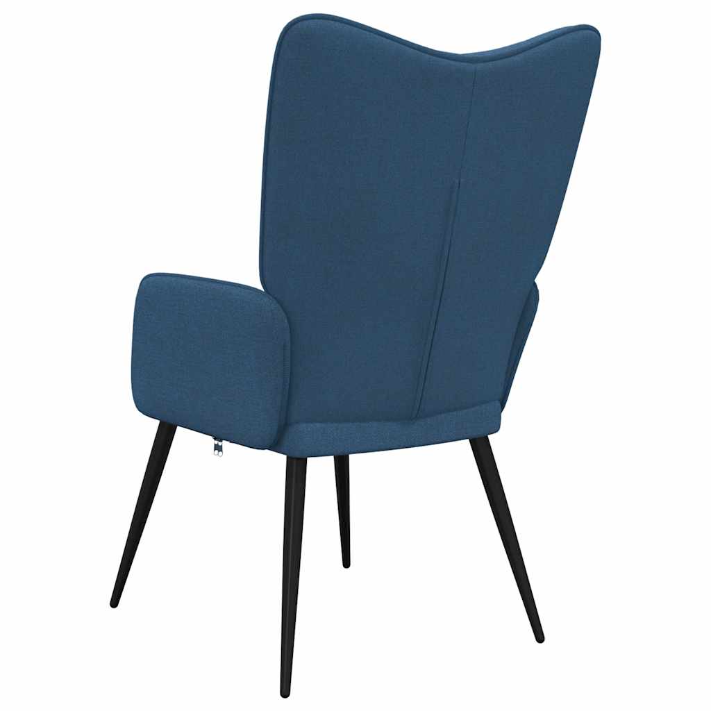 vidaXL Scaun de relaxare, albastru, material textil vidaXL Scaun de relaxare, albastru, material textil