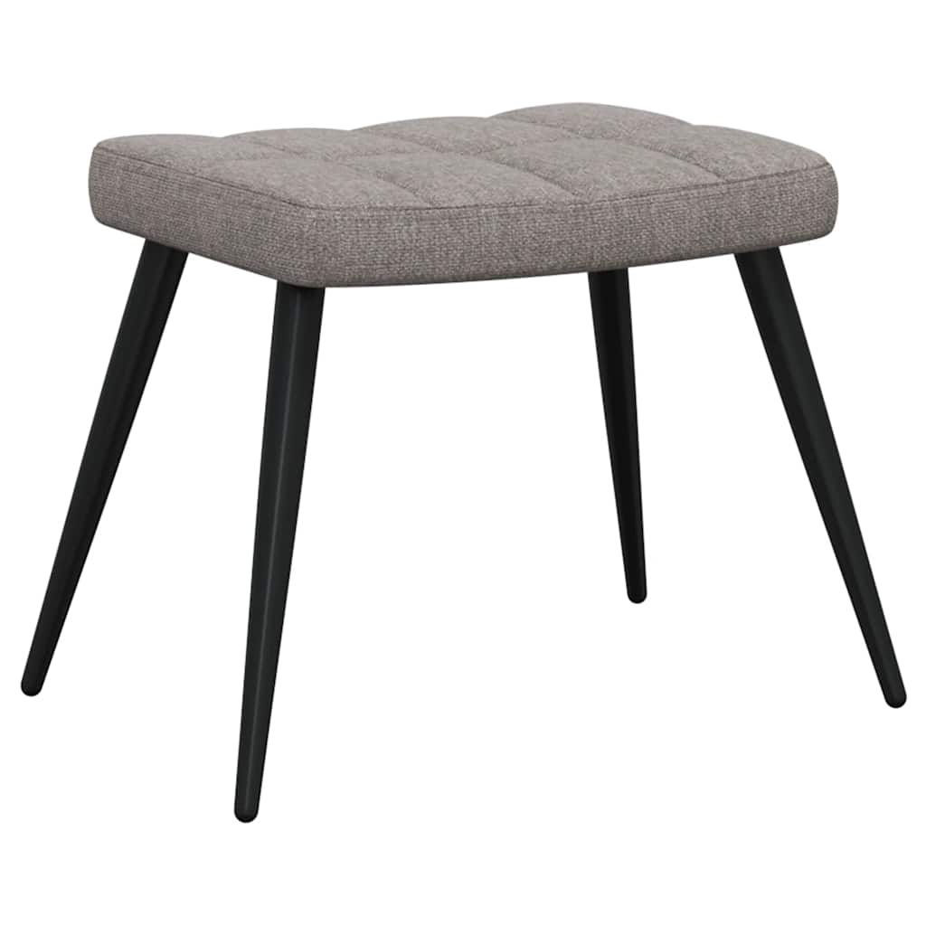 vidaXL Scaun de relaxare cu taburet, gri taupe, textil vidaXL Scaun de relaxare cu taburet, gri taupe, textil