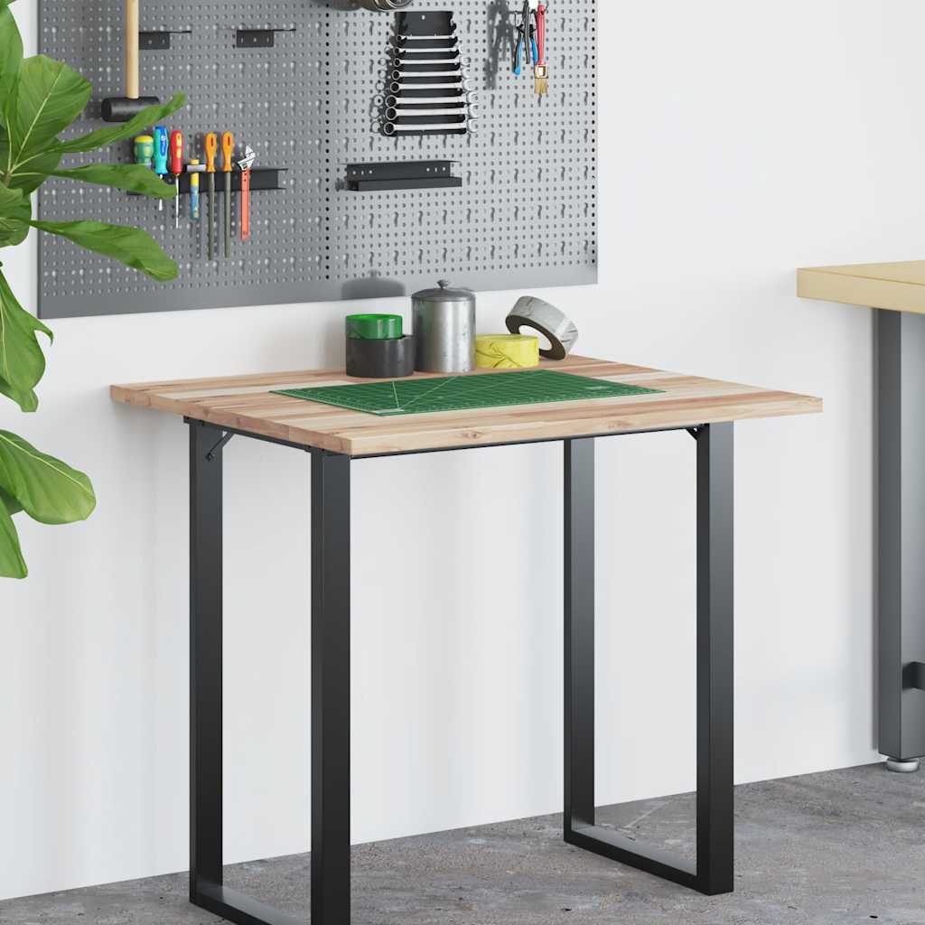 vidaXL Blat de birou netratat, 80x60x2 cm, lemn masiv de acacia