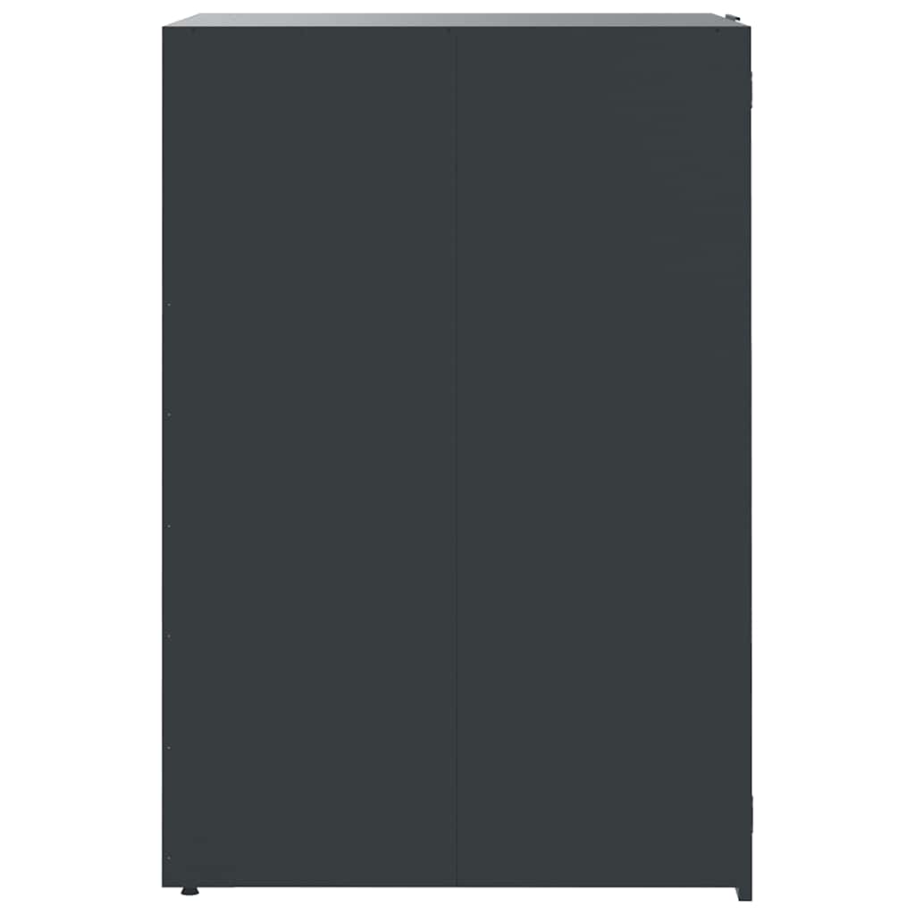 vidaXL Depozitare coș gunoi roți 4 coșuri antracit 276x79x117 cm oțel vidaXL Depozitare coș gunoi roți 4 coșuri antracit 276x79x117 cm oțel