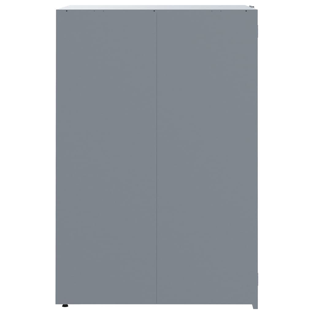 vidaXL Depozitare coș gunoi cu roți 5 coșuri gri 345x79x117 cm oțel vidaXL Depozitare coș gunoi cu roți 5 coșuri gri 345x79x117 cm oțel