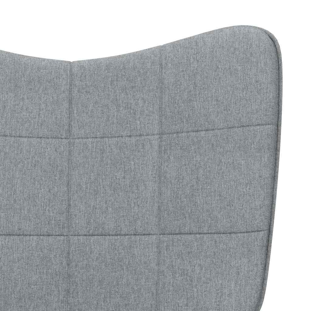 vidaXL Scaun balansoar, gri deschis, material textil