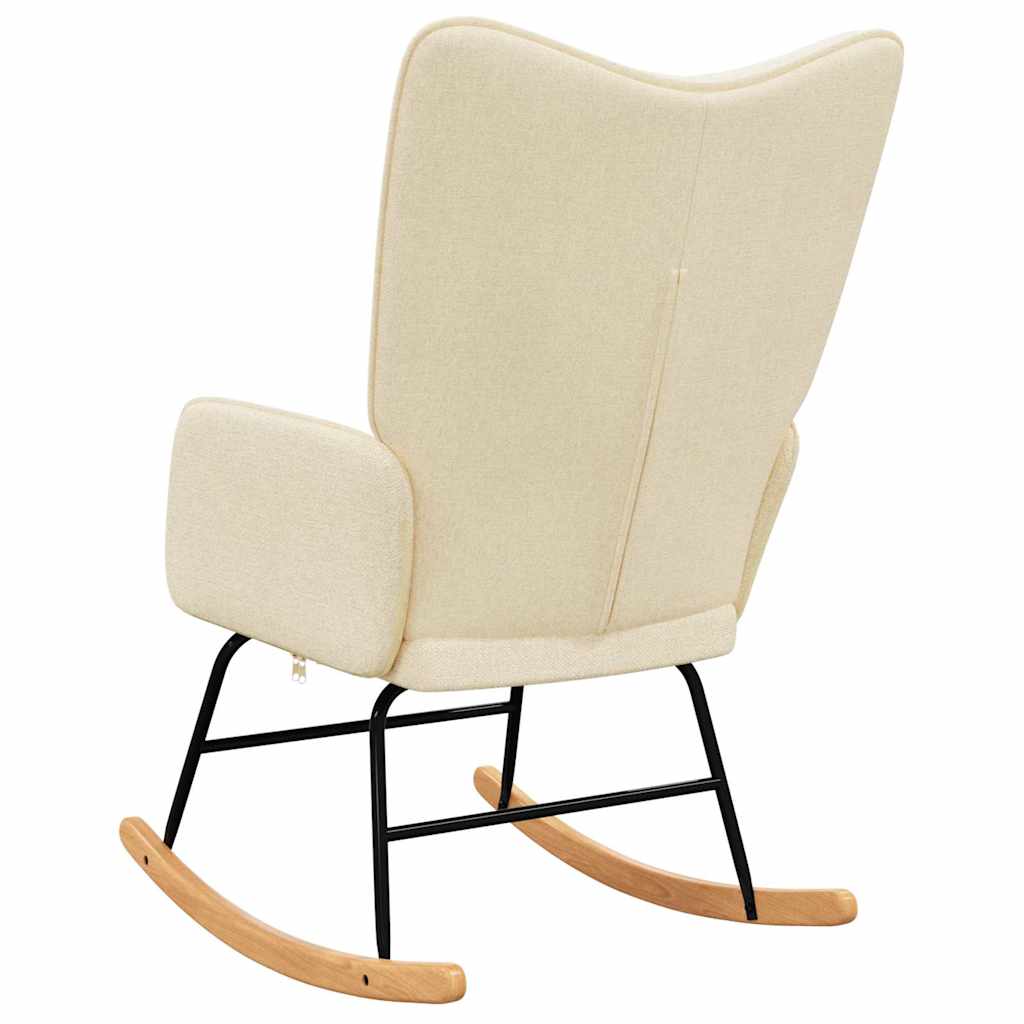 vidaXL Scaun balansoar, crem, material textil vidaXL Scaun balansoar, crem, material textil