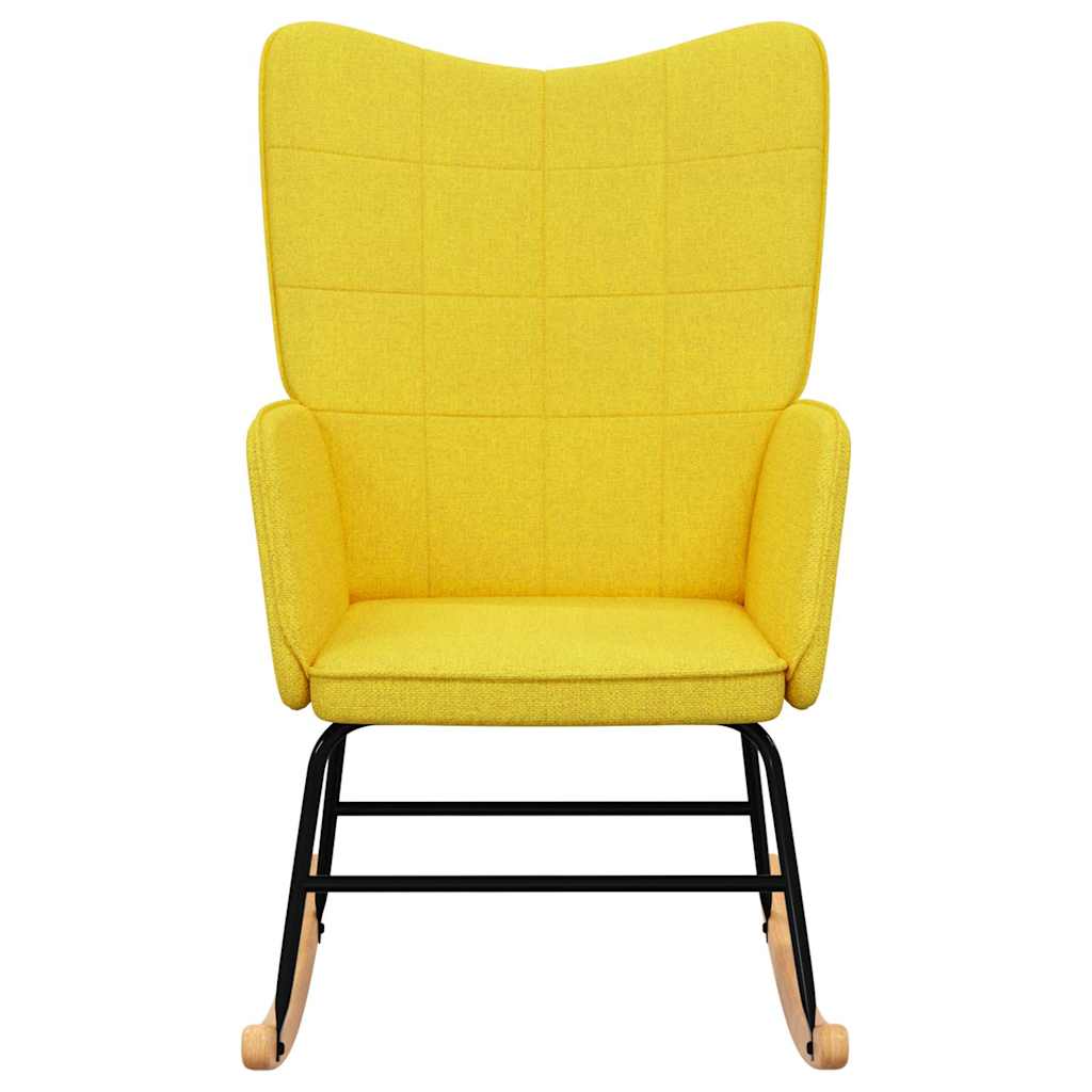 vidaXL Scaun balansoar, galben muștar, material textil vidaXL Scaun balansoar, galben muștar, material textil