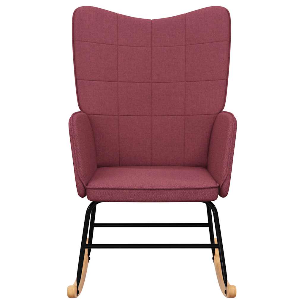 vidaXL Scaun balansoar, roșu vin, material textil