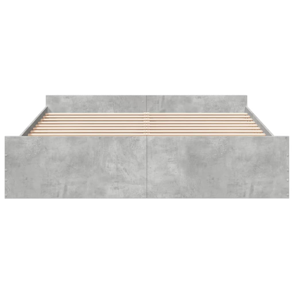 vidaXL Cadru de pat cu sertare, gri beton, 180x200 cm, lemn prelucrat vidaXL Cadru de pat cu sertare, gri beton, 180x200 cm, lemn prelucrat