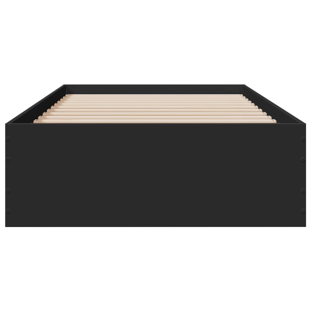 vidaXL Cadru de pat cu sertare, negru, 100x200 cm, lemn prelucrat vidaXL Cadru de pat cu sertare, negru, 100x200 cm, lemn prelucrat