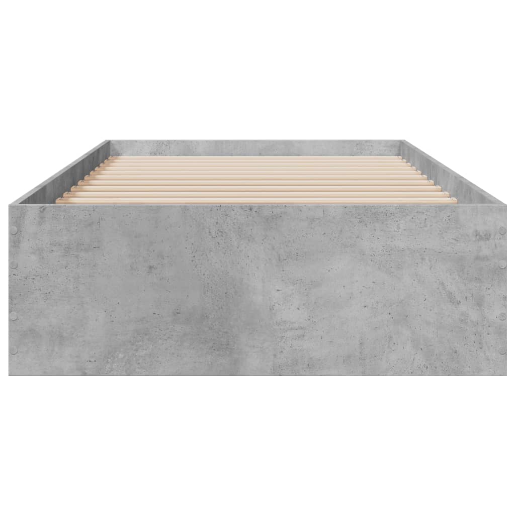 vidaXL Cadru de pat cu sertare, gri beton, 90x200 cm, lemn prelucrat vidaXL Cadru de pat cu sertare, gri beton, 90x200 cm, lemn prelucrat