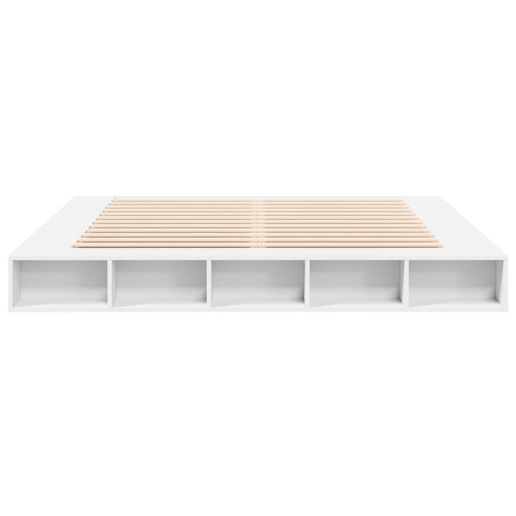 vidaXL Cadru de pat alb 180x200 cm din lemn prelucrat