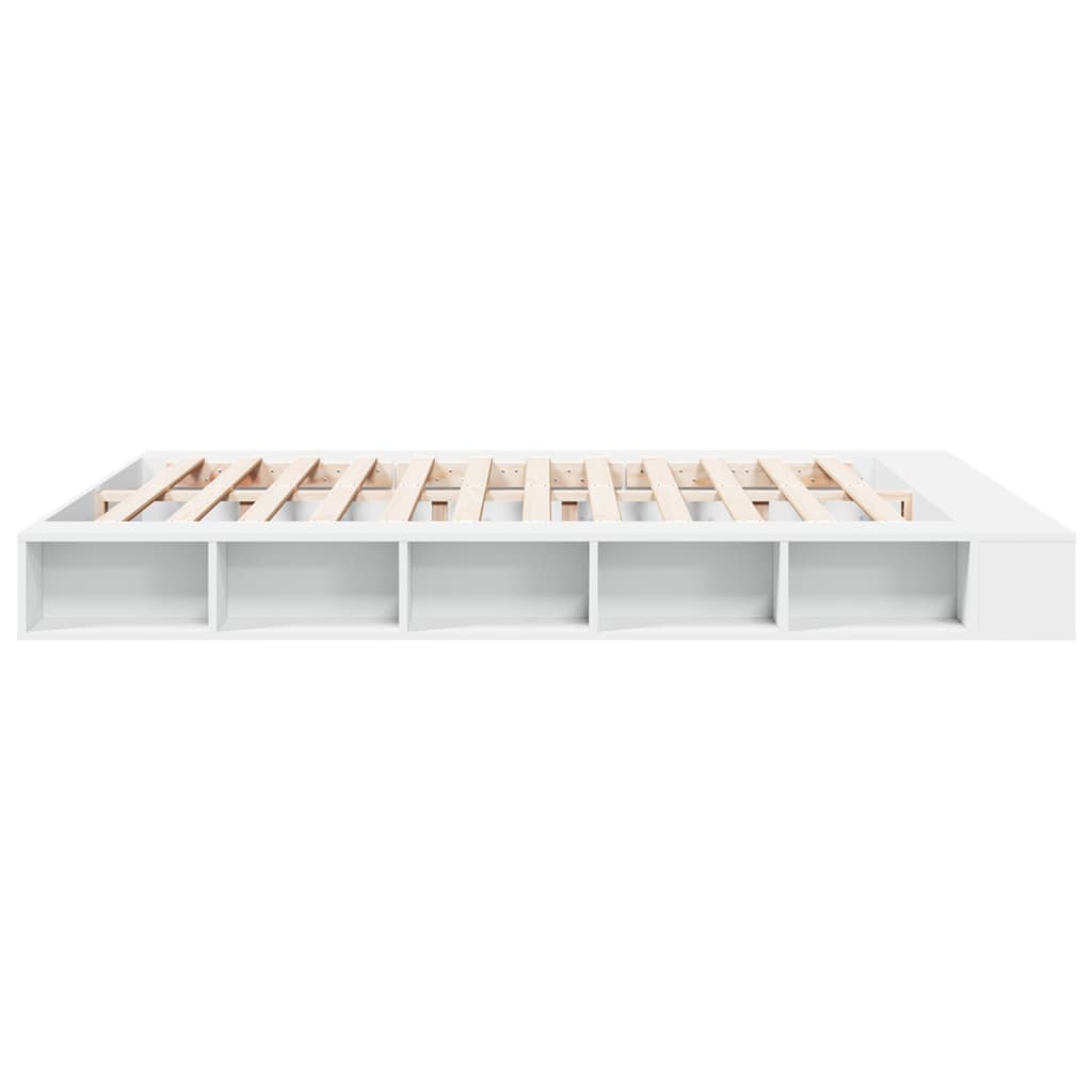 vidaXL Cadru de pat alb 180x200 cm din lemn prelucrat