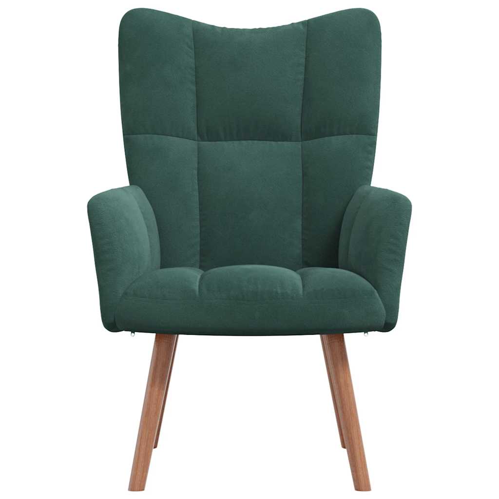 vidaXL Scaun de relaxare, verde închis, catifea