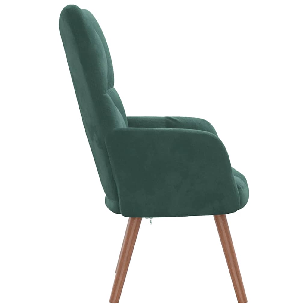vidaXL Scaun de relaxare, verde închis, catifea