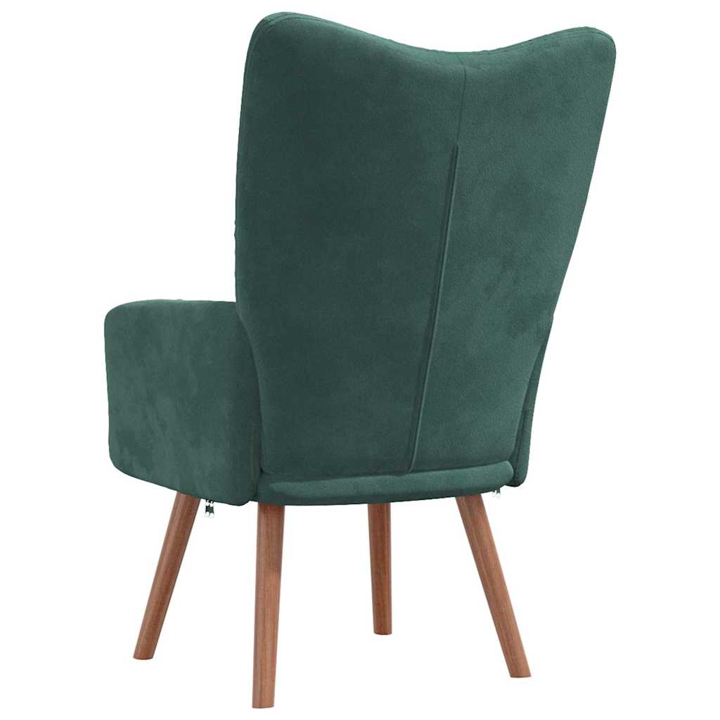 vidaXL Scaun de relaxare, verde închis, catifea