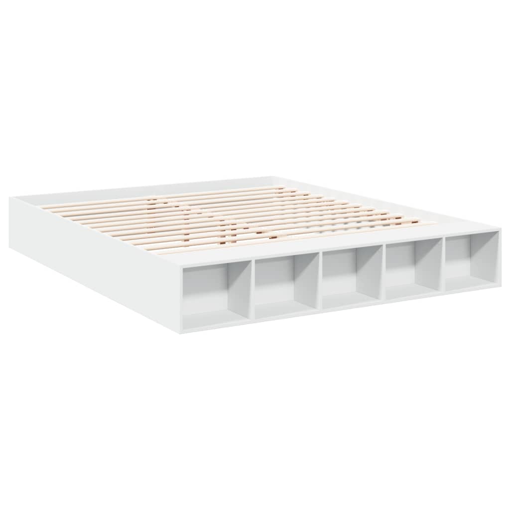 vidaXL Cadru de pat alb 180x200 cm din lemn prelucrat vidaXL Cadru de pat alb 180x200 cm din lemn prelucrat
