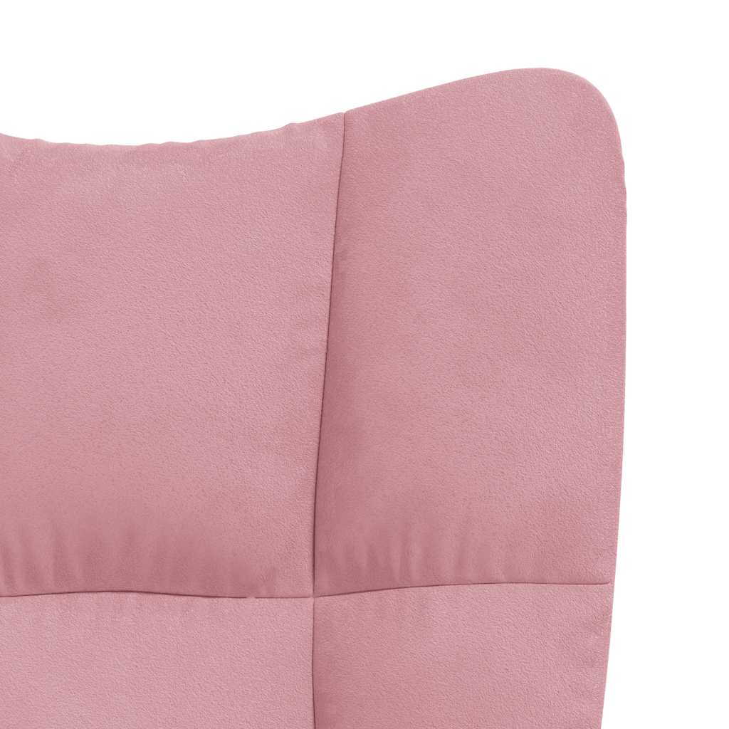 vidaXL Scaun de relaxare, roz, catifea