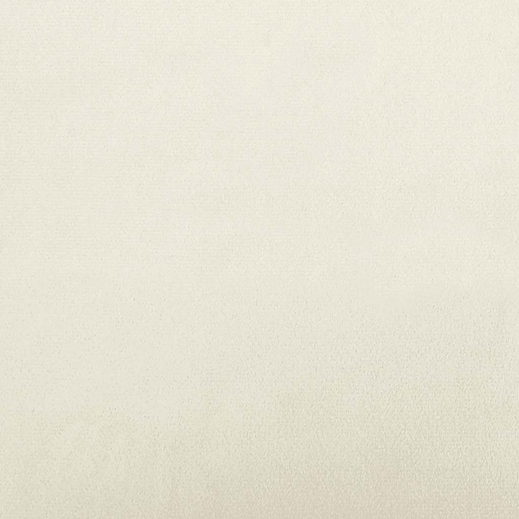 vidaXL Scaun de relaxare, alb crem, catifea