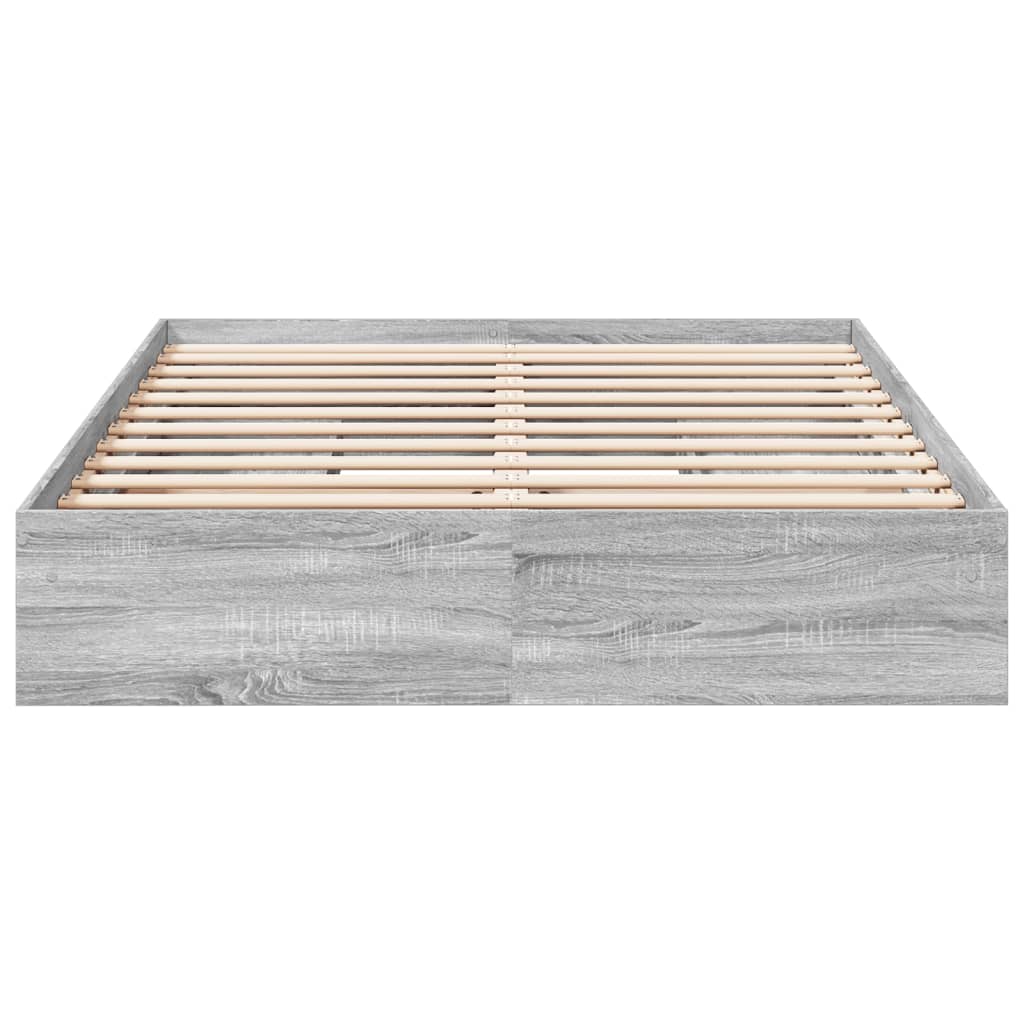vidaXL Cadru de pat cu sertare, gri sonoma, 160x200 cm lemn prelucrat vidaXL Cadru de pat cu sertare, gri sonoma, 160x200 cm lemn prelucrat
