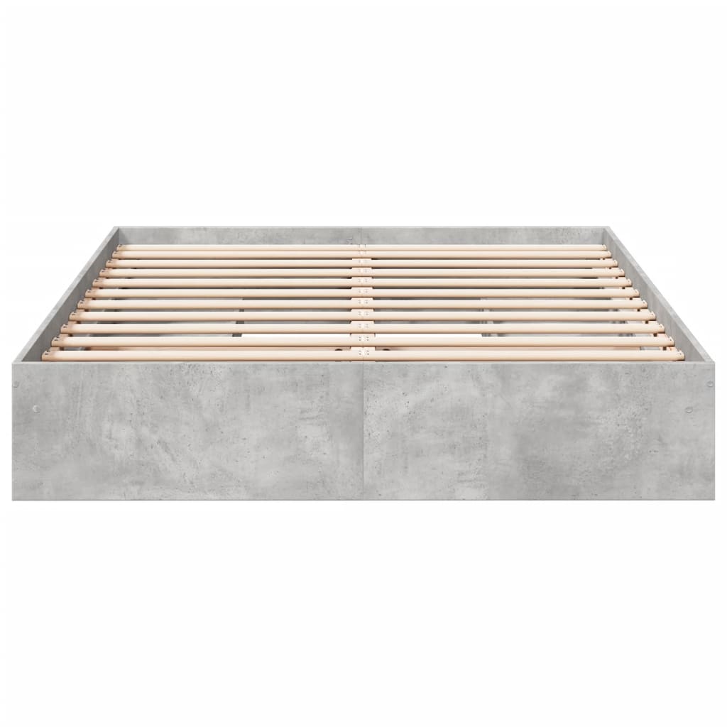 vidaXL Cadru de pat cu sertare, gri beton, 150x200 cm, lemn prelucrat vidaXL Cadru de pat cu sertare, gri beton, 150x200 cm, lemn prelucrat
