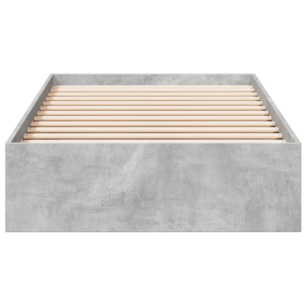 vidaXL Cadru de pat cu sertare, gri beton, 90x200 cm, lemn prelucrat vidaXL Cadru de pat cu sertare, gri beton, 90x200 cm, lemn prelucrat