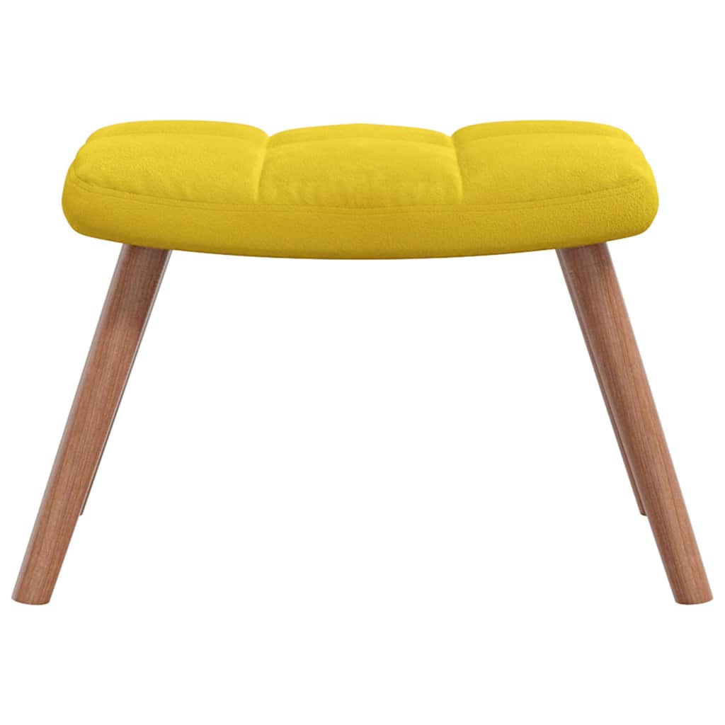 vidaXL Scaun de relaxare cu taburet, galben muștar, catifea vidaXL Scaun de relaxare cu taburet, galben muștar, catifea