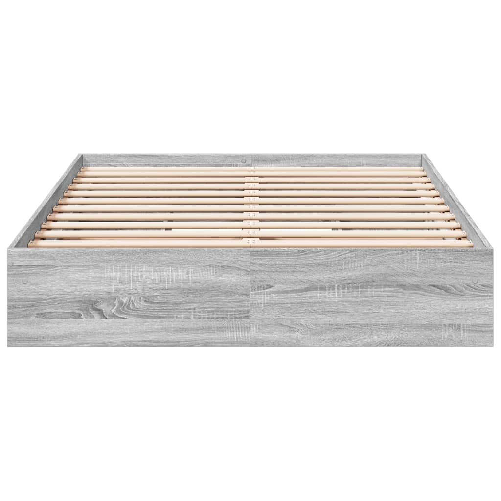 vidaXL Cadru de pat cu sertare gri sonoma 120x190 cm lemn prelucrat