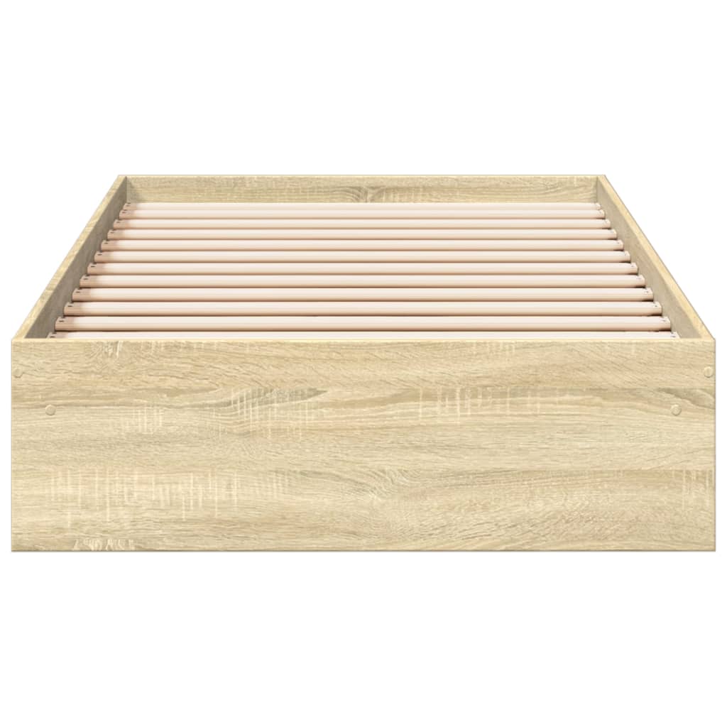 vidaXL Cadru de pat cu sertare stejar sonoma 90x190 cm lemn prelucrat