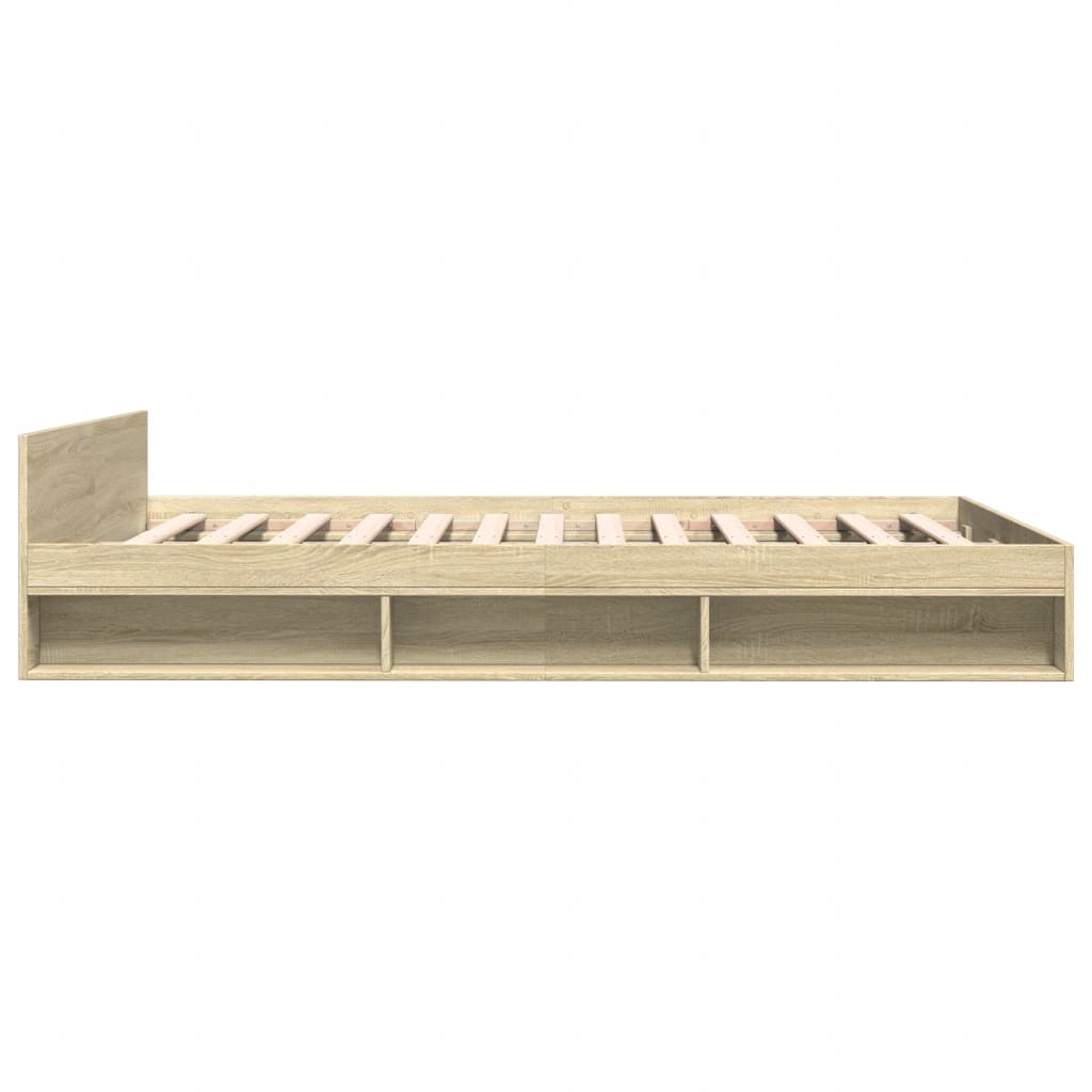 vidaXL Cadru de pat cu sertare stejar sonoma 160x200 cm lemn prelucrat vidaXL Cadru de pat cu sertare stejar sonoma 160x200 cm lemn prelucrat