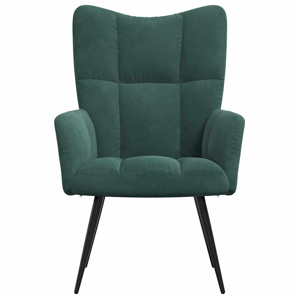 vidaXL Scaun de relaxare, verde închis, catifea