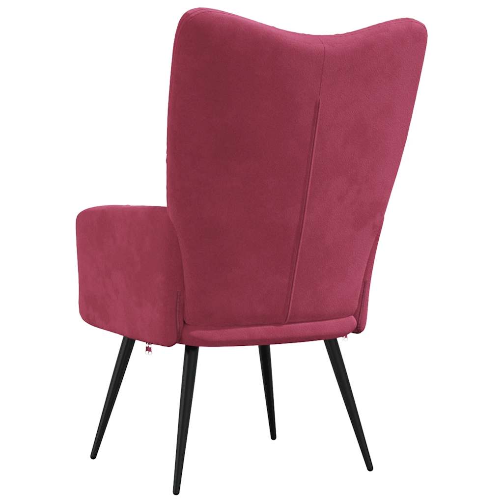 vidaXL Scaun de relaxare, roșu vin, catifea vidaXL Scaun de relaxare, roșu vin, catifea