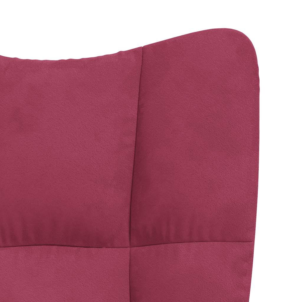 vidaXL Scaun de relaxare, roșu vin, catifea vidaXL Scaun de relaxare, roșu vin, catifea