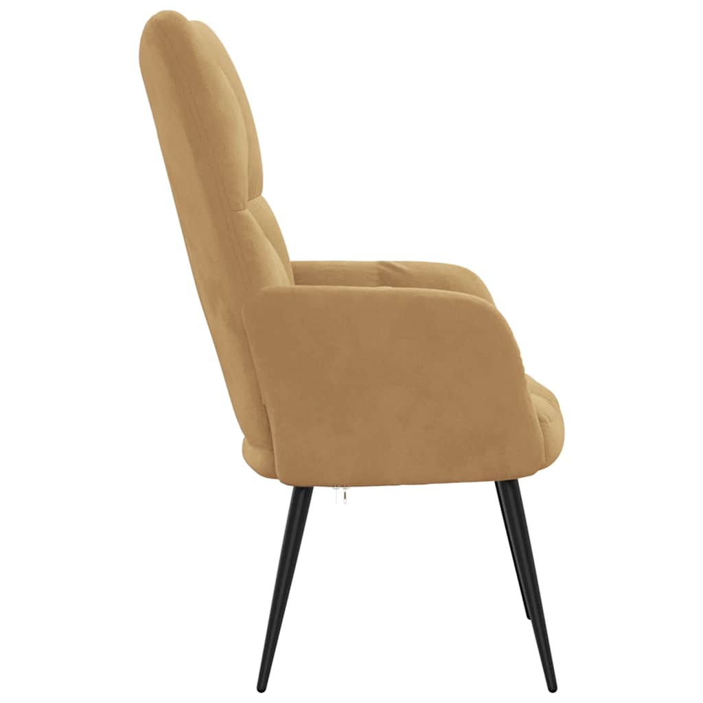 vidaXL Scaun de relaxare, maro, catifea