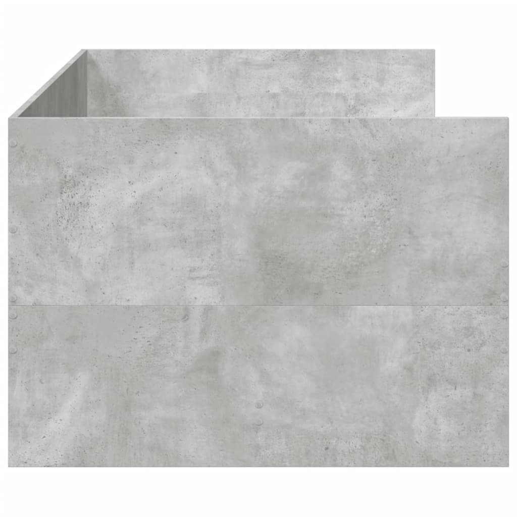 vidaXL Pat de zi cu sertare fără saltea, gri beton, 100x200 cm