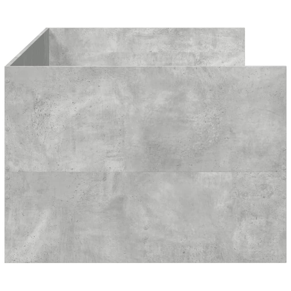 vidaXL Pat de zi cu sertare fără saltea, gri beton, 90x190 cm