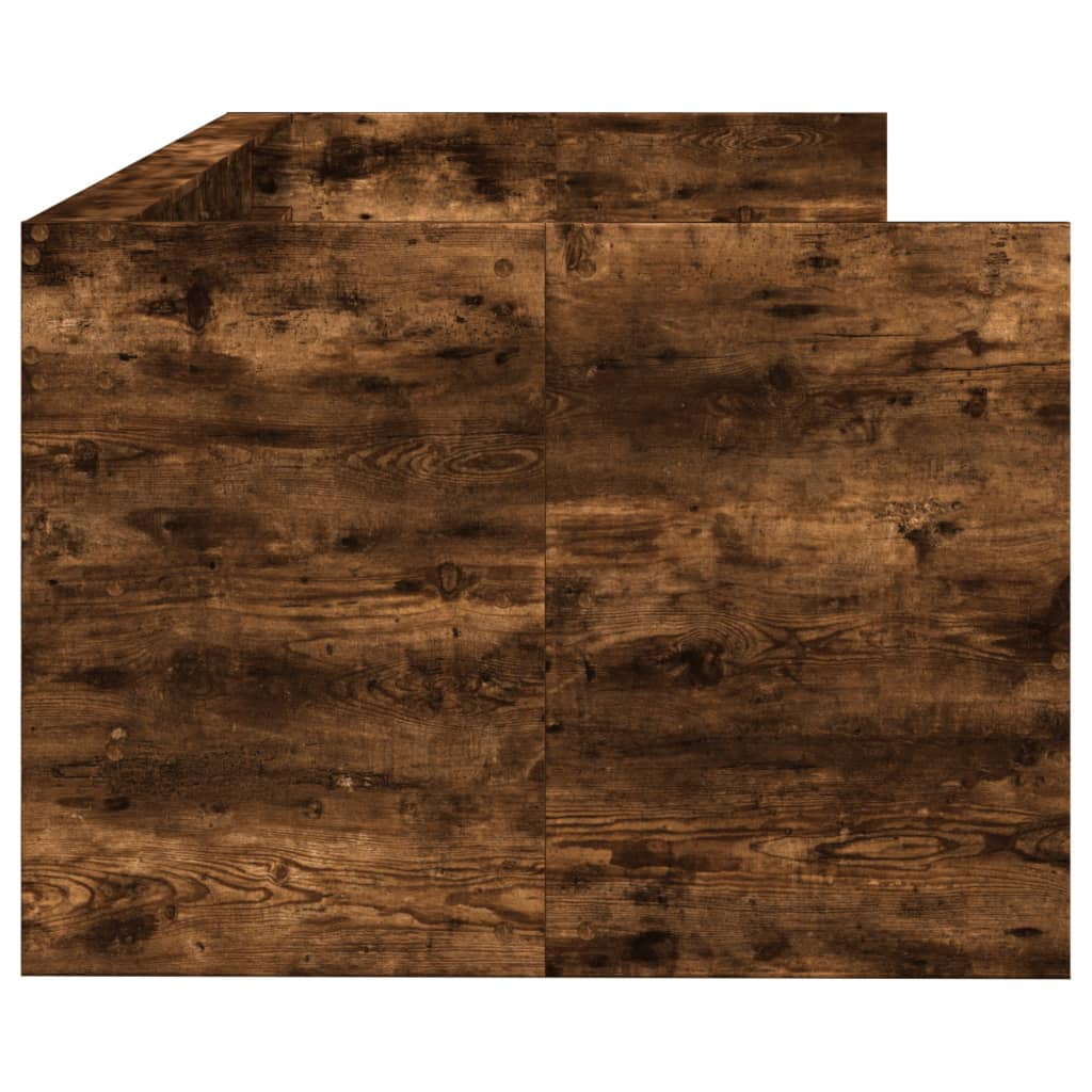 vidaXL Pat de zi cu sertare fără saltea, stejar fumuriu, 90x200 cm