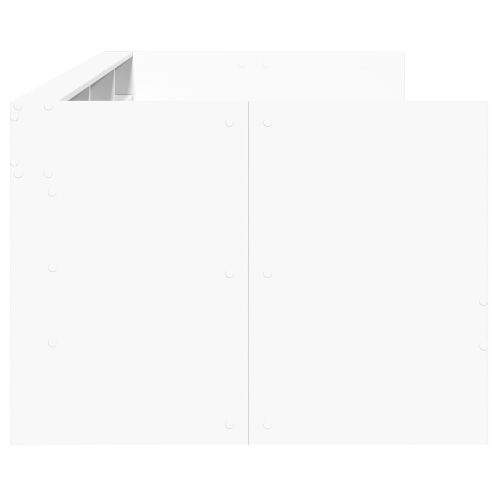 vidaXL Pat de zi cu sertare fără saltea, alb, 75x190 cm