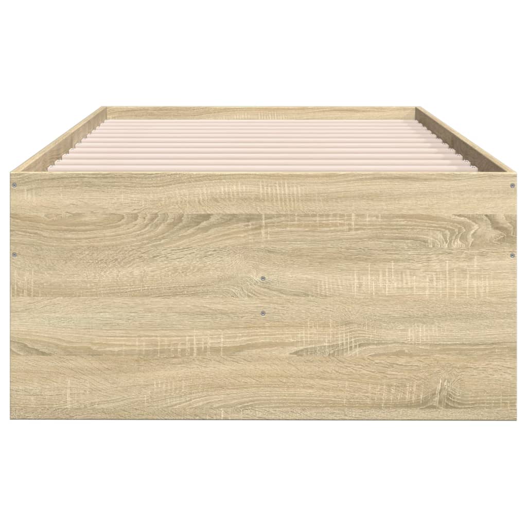 vidaXL Pat de zi cu sertare fără saltea, stejar sonoma, 100x200 cm