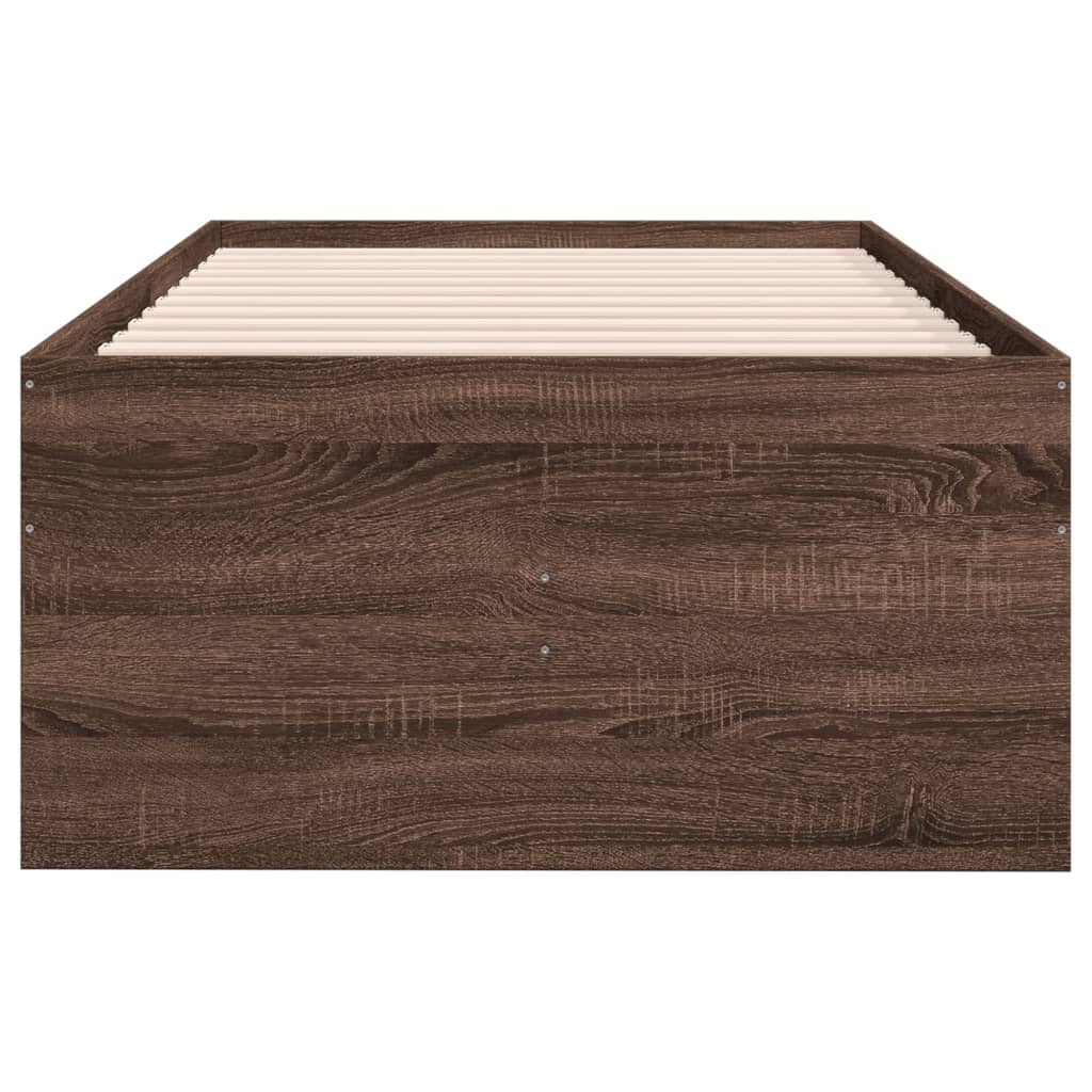 vidaXL Pat de zi cu sertare fără saltea, stejar maro, 90x190 cm