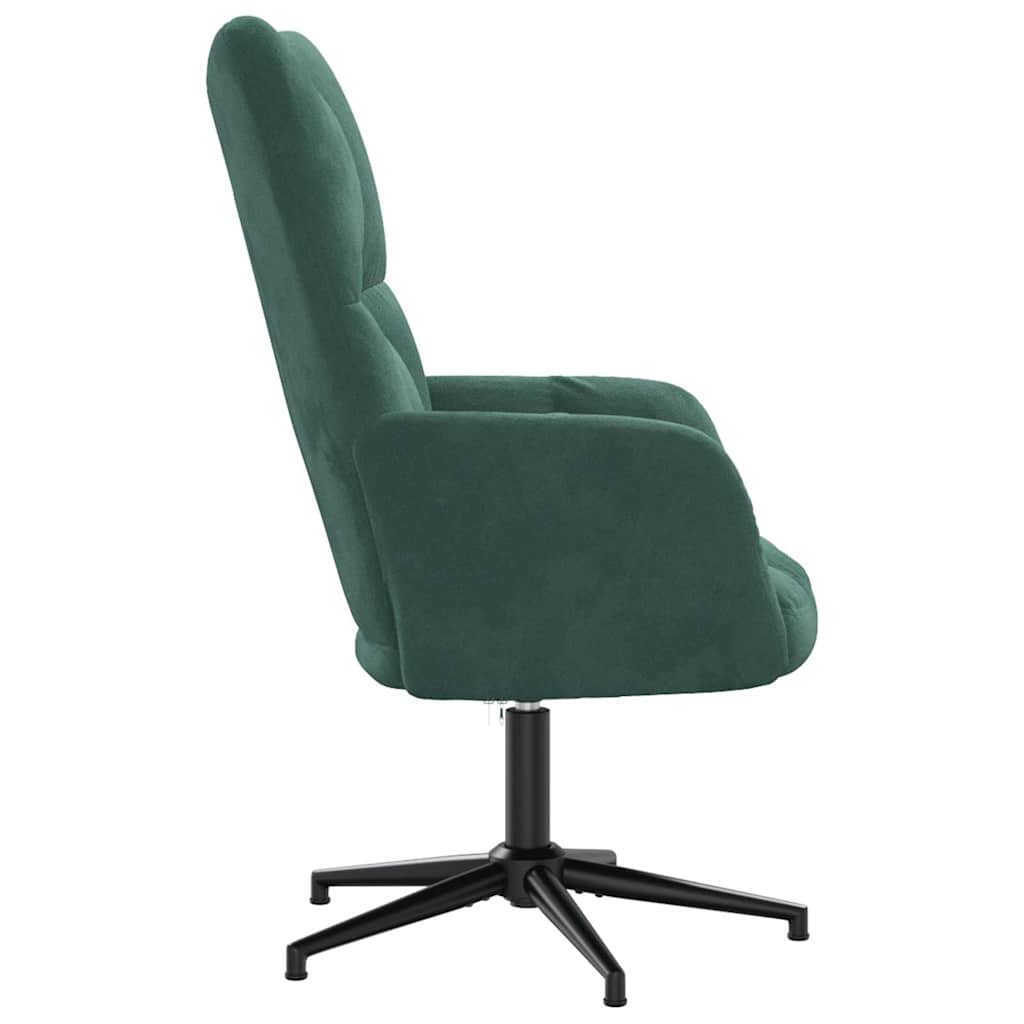 vidaXL Scaun de relaxare, verde închis, catifea vidaXL Scaun de relaxare, verde închis, catifea