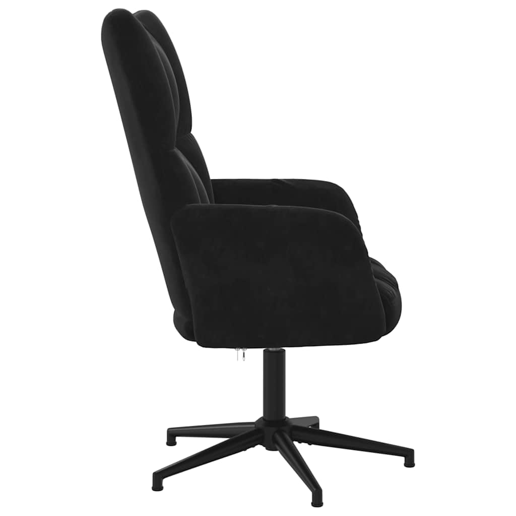 vidaXL Scaun de relaxare, negru, catifea vidaXL Scaun de relaxare, negru, catifea