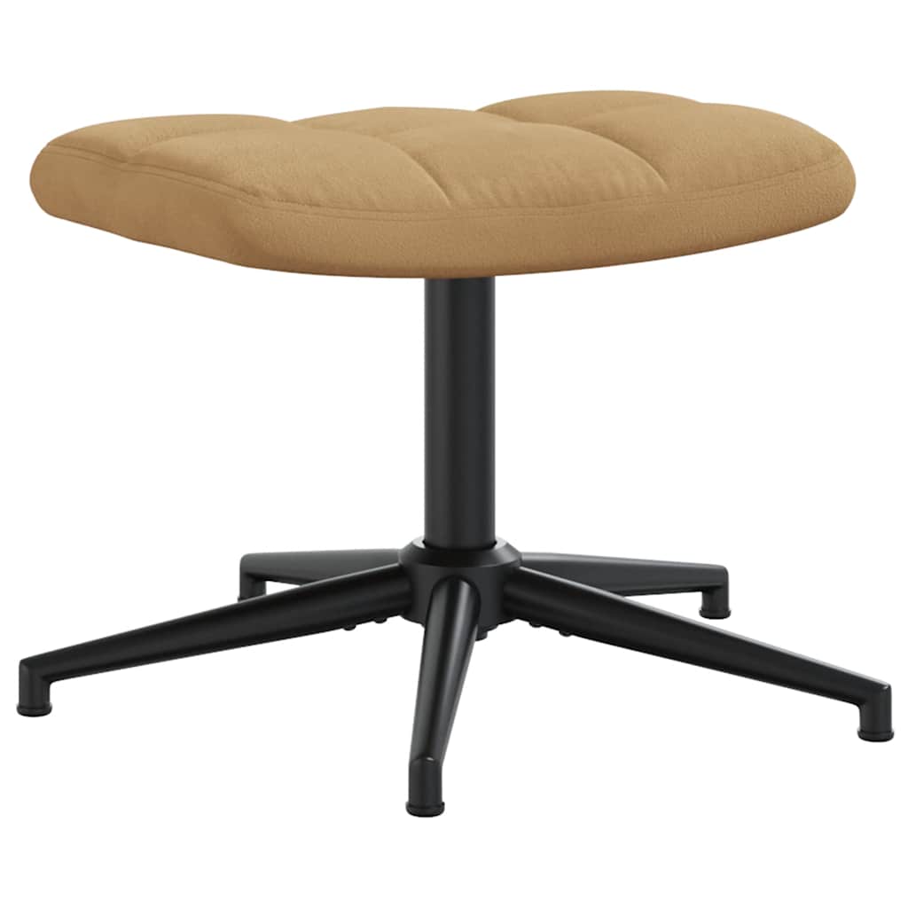 vidaXL Scaun de relaxare cu taburet, maro, catifea