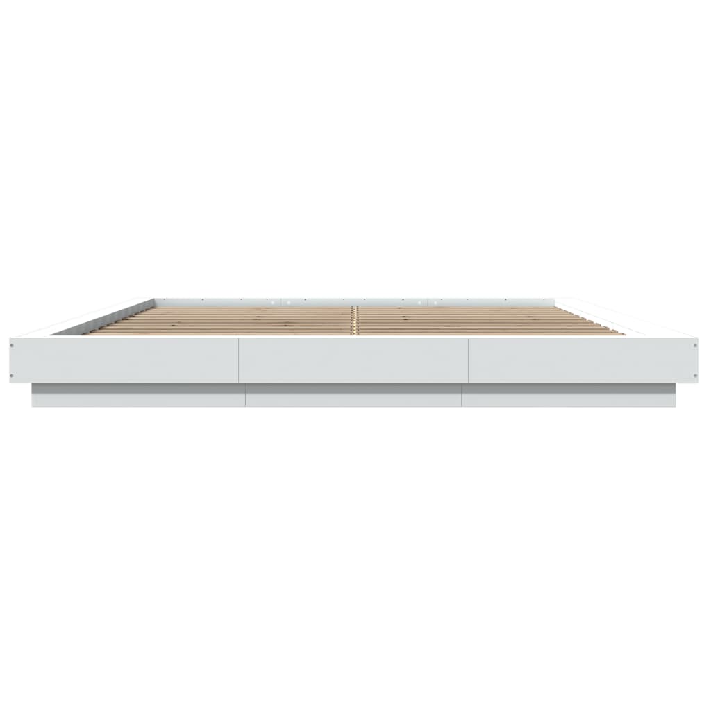 vidaXL Cadru de pat alb 180x200 cm din lemn prelucrat
