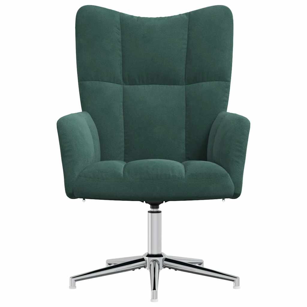 vidaXL Scaun de relaxare, verde închis, catifea vidaXL Scaun de relaxare, verde închis, catifea