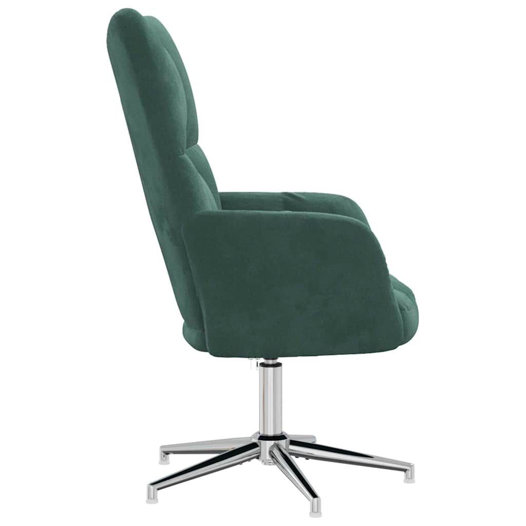 vidaXL Scaun de relaxare, verde închis, catifea vidaXL Scaun de relaxare, verde închis, catifea