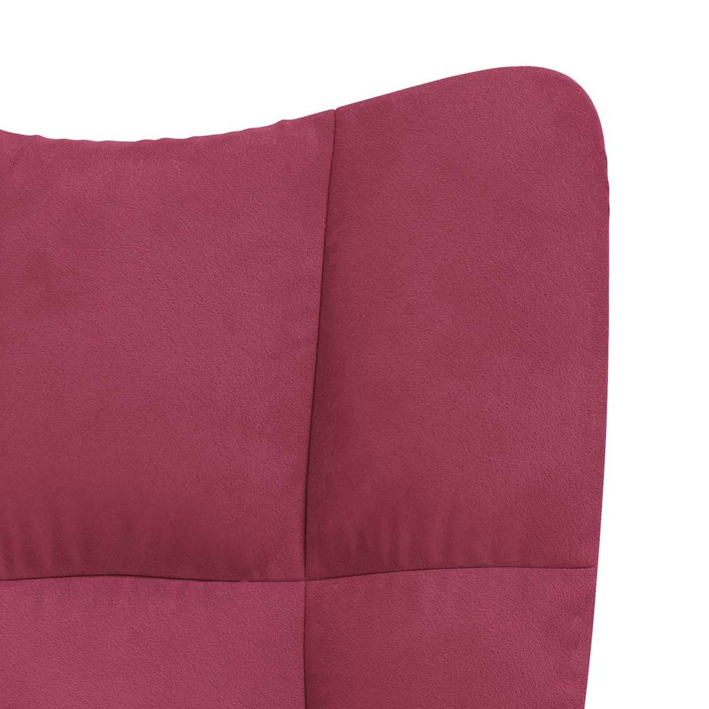 vidaXL Scaun de relaxare, roșu vin, catifea vidaXL Scaun de relaxare, roșu vin, catifea